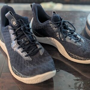 Under Armour Navy and White Athletic Shoes